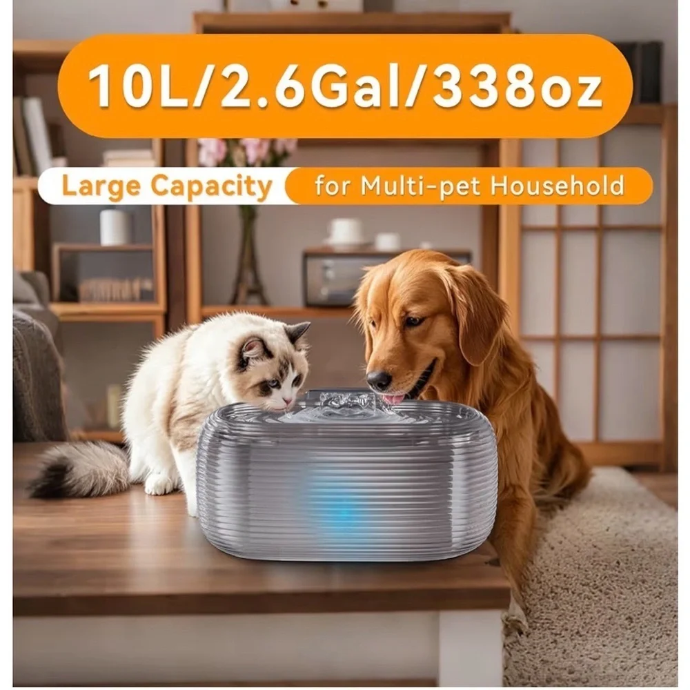 Dog Water Fountain for Large Dogs, Dog Fountain Water Bowl